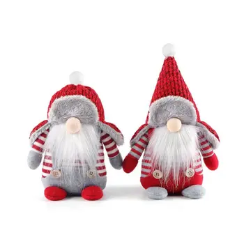 Ziemassvētku zviedrijas Gnome Santa Plīša Rotaļlietas Lelle Rotājumi Brīvdienu Mājas Puse Dekori E7CC