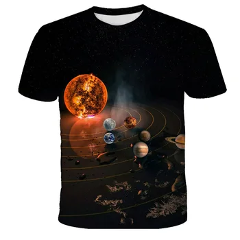 Zinātniskās fantastikas astronauts T-krekls zēniem ikdienas īsām piedurknēm top T-krekls ir 2021. karstā vasaras meitene T-krekls bērniem sporta krekls