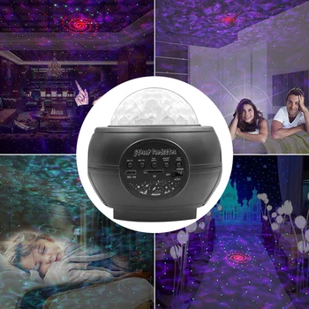 Zvaigzne Lāzera Projektoru Gaismas Bluetooth Disko Lampas Profesionālās Skatuves Efektiem Ziemassvētku Puse, Izklaides RGB DJ Mūzikas Lampas