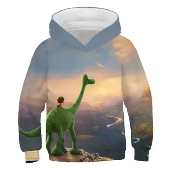 Zēni Modes Dinozauru Dzīvnieku Print 3D sporta Krekls Maz Meiteņu Kokvilnas Ikdienas Džemperis Zīmola 2020 Rudens Ziemas Unicorn Hoody Topi