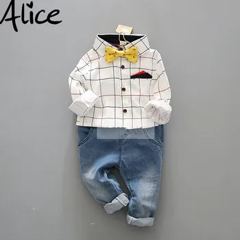 Zēnu Apģērbu Komplekti 2017 Ķīniešu Stilā Folk-pasūtījuma Izšuvumi Pogu Stand Apkakli Mēteļi+bikses, Kostīmi Bērniem, Apģērbu Komplekts Baby Boy