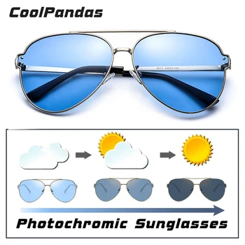 Zīmola Aviācijas Zilā, Rozā Braukšanas Photochromic Saulesbrilles Vīriešiem, Sievietēm Polarizētās Hameleons, Saules Brilles Vīriešu oculos de sol masculino