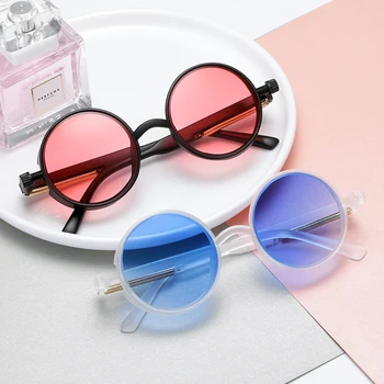Zīmola Dizaina Steampunk Saulesbrilles Sievietēm, Vīriešiem Vintage Kārtas Geek, Saules Brilles UV400 Toņos Briļļu Oculos de sol