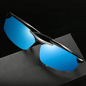Zīmola Dizainere Polarizētās Saulesbrilles UV400 Objektīvs Alumīnija Magnija Rāmis Braukšanas Ieplests Vīriešiem, Sievietēm Zvejas Zīmola Dizaina Cool