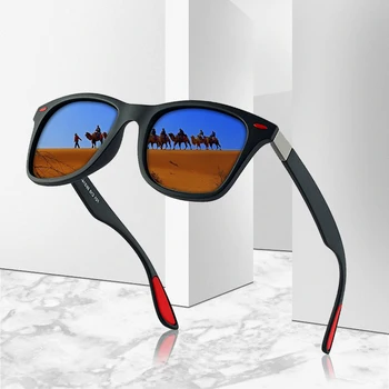 Zīmola Dizainere Polarizētās Saulesbrilles, Vīriešu, Sieviešu Klasisko Kniežu Kvadrātveida Rāmis Saule glasse Vīriešiem Braukšanas Sporta Brilles UV400 Gafas