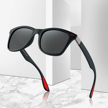 Zīmola Dizainere Polarizētās Saulesbrilles, Vīriešu, Sieviešu Klasisko Kniežu Kvadrātveida Rāmis Saule glasse Vīriešiem Braukšanas Sporta Brilles UV400 Gafas