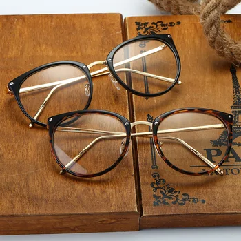 Zīmola dizainere ovālas brilles rāmis sievietēm kniedes kaķu acu brilles rāmi, caurspīdīgs optiskie rāmji