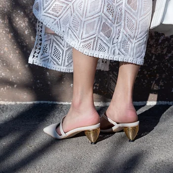 Zīmolu kurpes sandales sieviešu norādīja toe modes high papēži augstas kvalitātes mīkstas ādas vasaras sandales sieviešu sandales ar siksniņām čības
