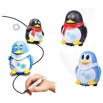 Zīmētas Līnijas Burvju Pet Rotaļu Robots Pildspalvu Induktīvās Pingvīns Dzīvnieku Kaķis Sekot Melnās Trases Karti Auto Selfie Palaist Gudrs Elektriskā Dāvanu fo Mazulis