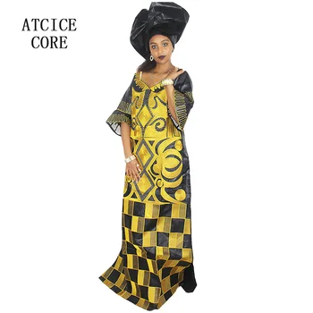 ĀFRIKAS KLEITA DASHIKI DIZAINA izšūšana dizaina gara kleita bazin dizaina PĀRĀK ILGI A023-1#