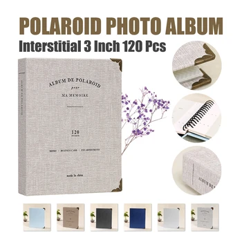 Ādas 3-collu Polaroid Foto Papīrs Foto Albums Drukāt Foto Albums Starpšūnu 3 collu Foto Albums 120pcs