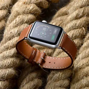 Ādas siksna Apple skatīties joslas 44 mm correa apple skatīties 42mm 38 mm, 40mm Iwatch 5 4 3 viena tour pulseira aproce watchband