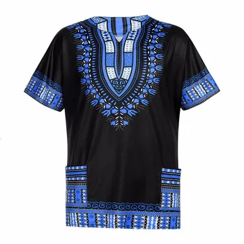 Āfrikas Homme Dashiki T-krekls Vīriešiem Ankara Tradicionālo Drukāto Tee Tautas Custom Topi Apģērbi Bagāts Bazin Streetwear Nigērijas Tērpiem