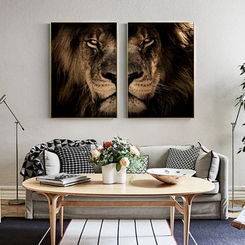 Āfrikas Lauva Sejas Mākslas Audekls Drukāt Krāsošana Savvaļas Dzīvnieku Sienas Attēlu Dzīvojamā Istaba Mūsdienu Mājas Apdare Plakāts