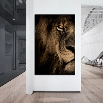 Āfrikas Lauva Sejas Mākslas Audekls Drukāt Krāsošana Savvaļas Dzīvnieku Sienas Attēlu Dzīvojamā Istaba Mūsdienu Mājas Apdare Plakāts