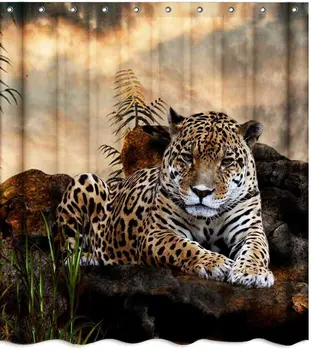 Āfrikas Safari Savvaļas Dzīvnieku, Leoparda Auduma Dušas Aizkars Komplekti, Vannas Istabu Iekārtojums
