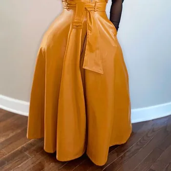 Āfrikas Stils Biroja Dāmas Kleitu Elegants Plus Lieluma 4XL 5XL Krāsu Bloķēt Augsta Vidukļa divslāņu Augstās Ielu Modes Kleita Sievietēm