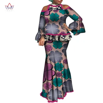 Āfrikas Svārki Komplekts Sievietēm Āfrikas Tradicionālo Svārki un Top Dashiki Pinte Vasku Divas Gabals Piemērots Āfrikas Drēbes WY6047