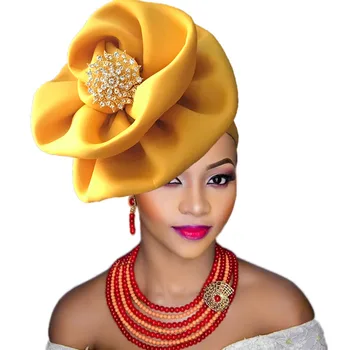 Āfrikas headtie cepuri puse auto gele nigērija turban galvu jau neizšķirts āfrikas galvas wraps klp