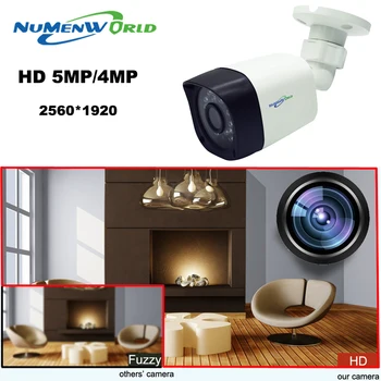 Āra AHD fotokamera 5.0 MP HD CCTV Drošības Skava 5MP Kamera ar IR-CUT 24 ir Led Nakts Redzamības Analogās Video kameras