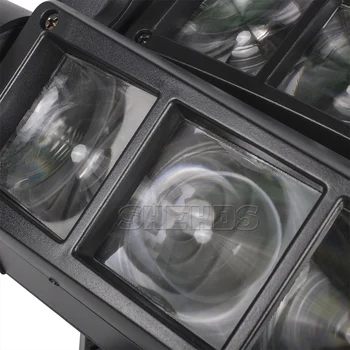 Ātra Piegāde Mini LED Gaismas Spider 8x10W RGBW Kustīgās Galvas Apgaismojums LED Skatuves Gaismas Labs Pusēm DJ Diskotēka Kāzu Dekorēšana