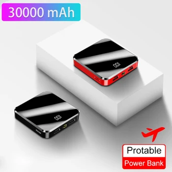 Ātra Uzlāde Mini Power Bank 30000mAh visu Viedtālruni Xiaomi power bank Lādētājs Portatīvajiem 2 USB Ārējo Akumulatoru Poverbank