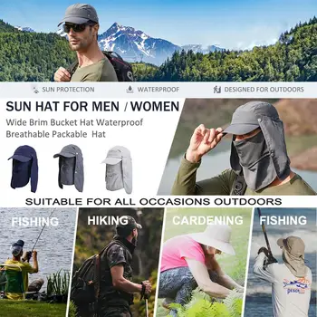 Ātri Žāvēšanas Beisbola cepure Vīriešiem, Sievietēm Sunhat Vasaras Regulējams UPF 50+ UV Saules Aizsardzības Caps Izņemamo Zvejas Džungļu Cepure