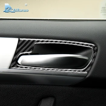 Ātrums Oglekļa Šķiedras Automašīnas salona Durvju Rokturi Vāka Uzlīmes Apdare, Veidojumi BMW E70 X5 E71 X6 2008-Piederumi
