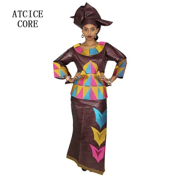 āfrikas kleitas sievietēm KOKVILNAS JAUNO ĀFRIKAS MODES DEISGN BAIZN RICHE IZŠUVUMI tradicionālo āfrikas apģērbi
