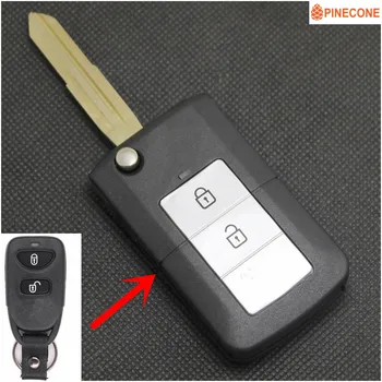 ČIEKURS par HYUNDAI TUCSON Atslēgu, Automašīnu Atslēgu Gadījumā Optiskā 2 Pogu+1 Neslīpēts Misiņa Asmens Tālvadības Auto Atslēgu Shell 1 GAB.