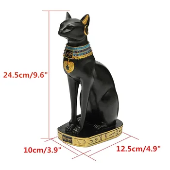 Ēģiptes Kaķis sveķu amatniecības vintage mājas dekoru Mūsdienu Vintage Baster dieviete, dieva priekšā faraons, statuetes statuja, galda rotājumi, Dāvanu