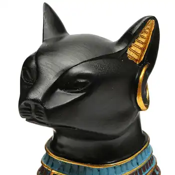 Ēģiptes Kaķis sveķu amatniecības vintage mājas dekoru Mūsdienu Vintage Baster dieviete, dieva priekšā faraons, statuetes statuja, galda rotājumi, Dāvanu