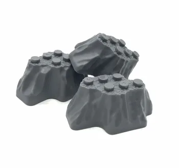 Ķieģeļu Daļas Moutain Rock 4x6x2 DIY Bloks Rotaļlietas Savietojams ar Citu Zīmolu Savākt Daļiņas
