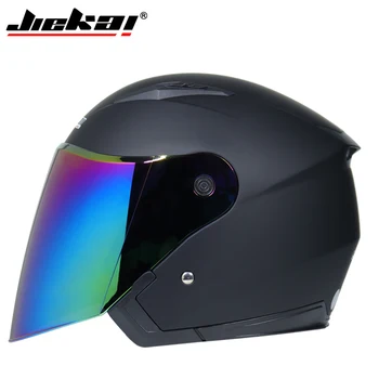 Ķivere motociklu atvērt sejas capacete para motocicleta cascos para moto racing Jiekai vintage motociklu ķiveres ar dual objektīvs