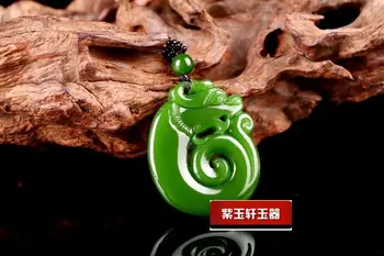 Ķīnas Green Jade Dragon Kulons, Kaklarota, Juvelierizstrādājumu Modes Roku Cirsts Atpūsties Dziedināšanas Cilvēks Sievietes Veiksmi Dāvanas Amulets