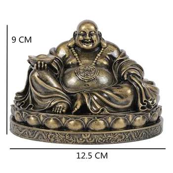 Ķīnas Smejas Buddha Statujas Bronzas Krāsu Ornamentiem Sveķu Feng Shui Liels Maitreja Buda Skulptūru Figūriņas Mājas Apdare