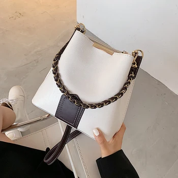 ķēdes Tote Kausa soma ir 2021. Modes New Augstas kvalitātes PU Ādas Sieviešu Dizainers Rokassomu Ceļojumu Plecu Messenger Bag