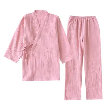 Šanhajas Stāsts Japāņu Stils, divdaļīgs Kostīms Kokvilnas Peldmētelis Pidžamu Kimono, Peldmēteļi Sleepwear uz Pāris