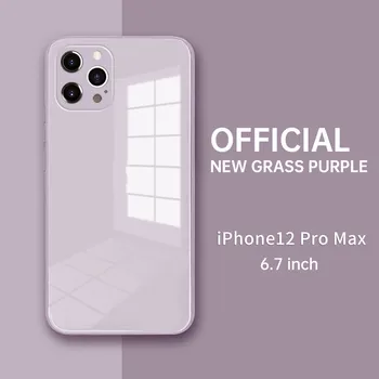 Šķidro Rūdīts Stikls Lietā Par iPhone 12 Mini Pro, Max 11 Pro Max X XS MAX XR 7 8 6Plus SE 2020. gadam Mīksta Rāmja Aizmugurējo Vāciņu