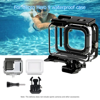 Ūdensizturīgs Korpuss Aizsardzības Gadījumā Droproof Vlogging Gadījumā Būris Komplekts Gopro Hero 9 Sporta Kameras Rāmja Vāks