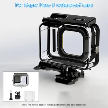 Ūdensizturīgs Korpuss Aizsardzības Gadījumā Droproof Vlogging Gadījumā Būris Komplekts Gopro Hero 9 Sporta Kameras Rāmja Vāks