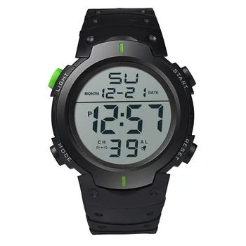 Ūdensizturīgs Vīriešu Digitālo rokas pulksteņi Silikona LCD Ciparu Hronometru, Datumu, Gumijas Sporta Rokas pulksteni montre homme мужские часы