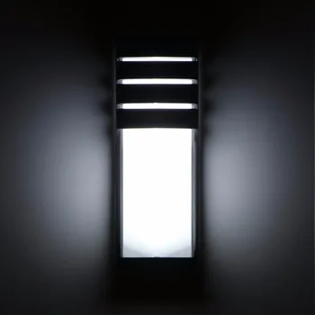 Ūdensizturīgs Āra 12W LED Lievenis Gaismas Melns Alumīnija Sienas Lampas Dārzā, Pagalmā, Koridors, Balkons Sconce Gaismas AC110V 220V